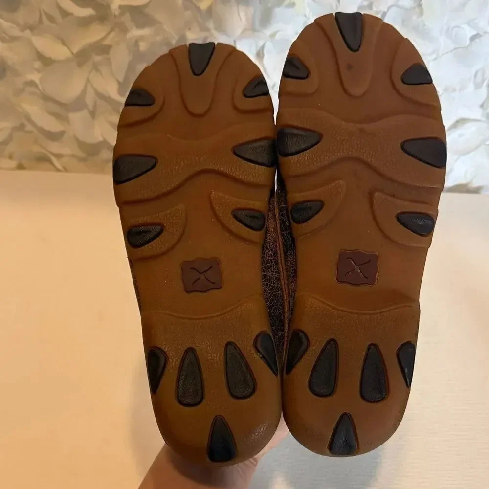 Twisted X Leopard Print Casual Moccasin - Brown and Black
